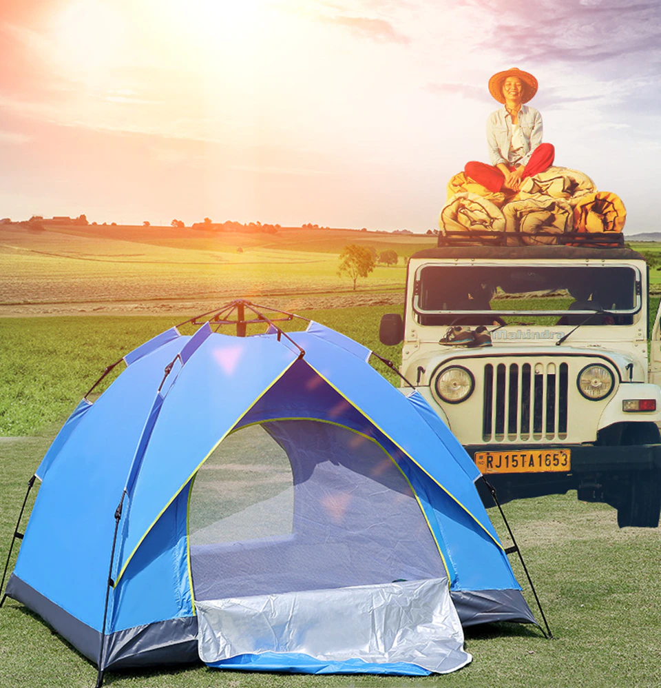 Cheap Goat Tents Backpacking Tent 1 2 Person Lightweight Pop Up Tent Single Layer Outdoor Travel Windproof Waterproof Awning Tent 4 Season Picnic   